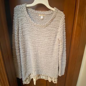 Beautiful sweater with lace detail